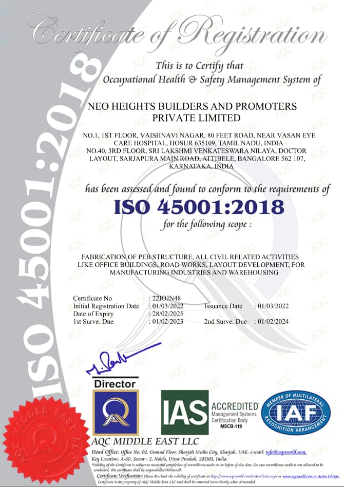 ISO 45001:2018 Occupational Safety Management Certification